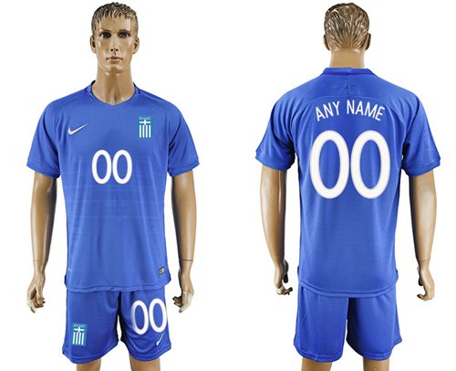 Greece Personalized Away Soccer Country Jersey Greece Personalized Away Soccer Country Jersey