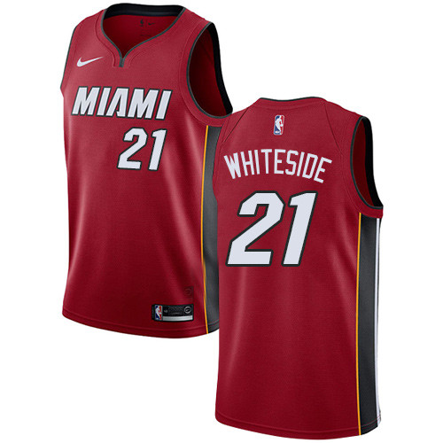 Heat #21 Hassan Whiteside Red Women's Basketball Swingman Statement Edition Jersey Heat #21 Hassan Whiteside Red Women's Basketball Swingman Statement Edition Jersey