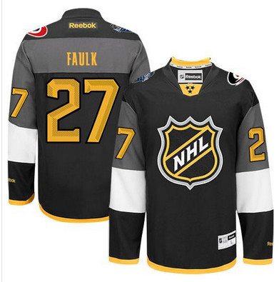 Hurricanes #27 Justin Faulk Black 2016 All Star Stitched NHL Jersey