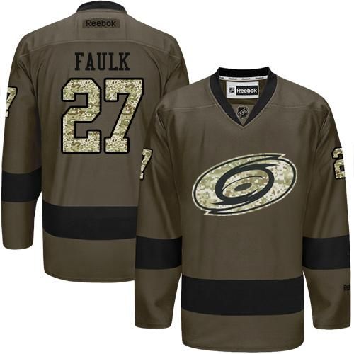 Hurricanes #27 Justin Faulk Green Salute to Service Stitched NHL Jersey Hurricanes #27 Justin Faulk Green Salute to Service Stitched NHL Jersey