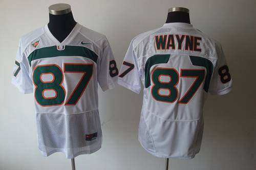 Hurricanes #87 Reggie Wayne White Stitched NCAA Jerseys Hurricanes #87 Reggie Wayne White Stitched NCAA Jerseys