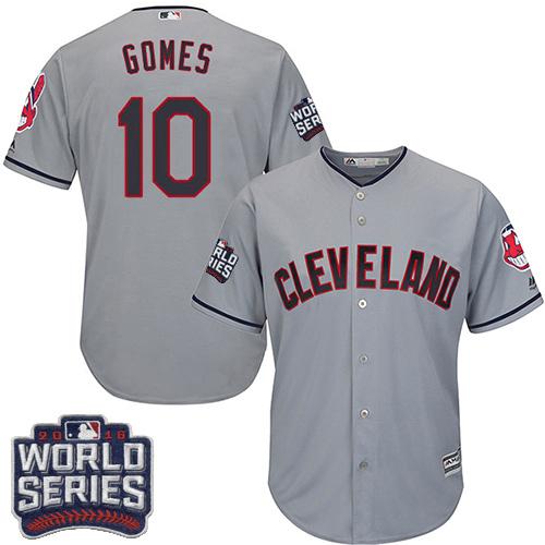 Indians #10 Yan Gomes Grey Road 2016 World Series Bound Stitched Youth MLB Jersey Indians #10 Yan Gomes Grey Road 2016 World Series Bound Stitched Youth MLB Jersey