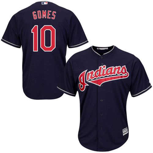 Indians #10 Yan Gomes Navy Blue Alternate Stitched Youth MLB Jersey Indians #10 Yan Gomes Navy Blue Alternate Stitched Youth MLB Jersey