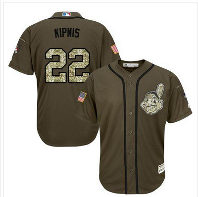 Indians #22 Jason Kipnis Green Salute to Service Stitched MLB Jersey Indians #22 Jason Kipnis Green Salute to Service Stitched MLB Jersey
