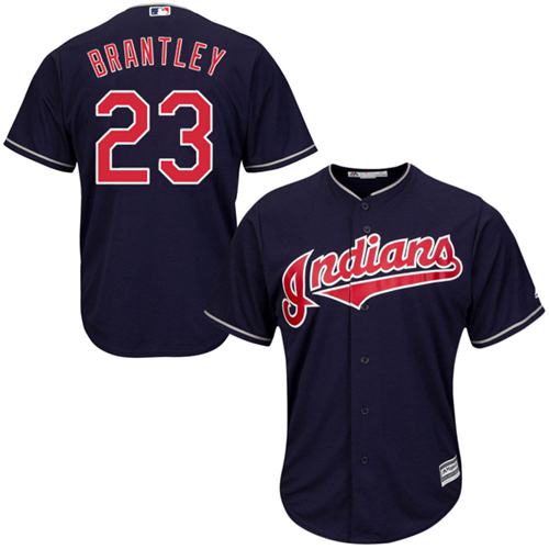 Indians #23 Michael Brantley Navy Blue Alternate Stitched Youth MLB Jersey Indians #23 Michael Brantley Navy Blue Alternate Stitched Youth MLB Jersey