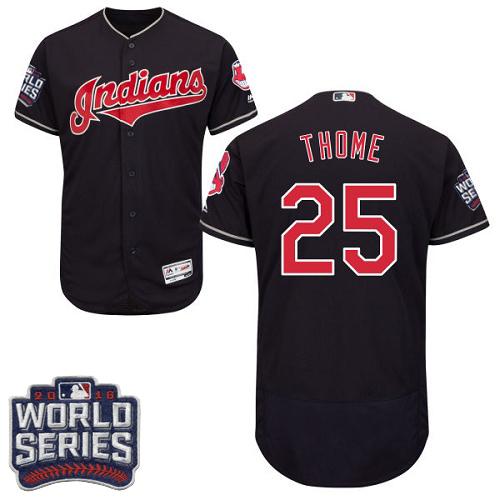 Indians #25 Jim Thome Navy Blue Flexbase Authentic Collection 2016 World Series Bound Stitched MLB Jersey Indians #25 Jim Thome Navy Blue Flexbase Authentic Collection 2016 World Series Bound Stitched MLB Jersey