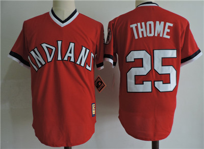 Indians #25 Jim Thome Red Cooperstown Collection Stitched MLB Jersey Indians #25 Jim Thome Red Cooperstown Collection Stitched MLB Jersey