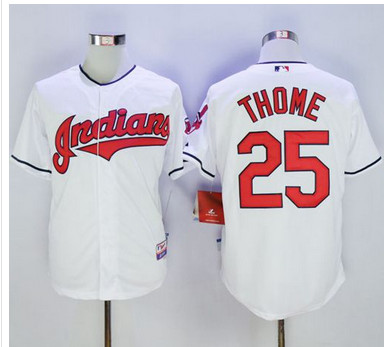 Indians #25 Jim Thome White Cool Base Stitched MLB Jersey Indians #25 Jim Thome White Cool Base Stitched MLB Jersey