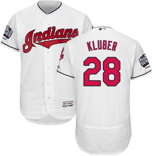 Indians #28 Corey Kluber White Flexbase Authentic Collection 2016 World Series Bound Stitched MLB Jersey Indians #28 Corey Kluber White Flexbase Authentic Collection 2016 World Series Bound Stitched MLB Jersey