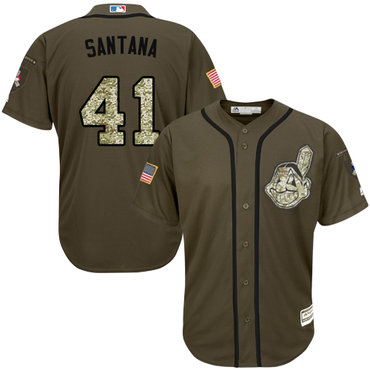 Indians #41 Carlos Santana Green Salute to Service Stitched Youth MLB Jersey Indians #41 Carlos Santana Green Salute to Service Stitched Youth MLB Jersey