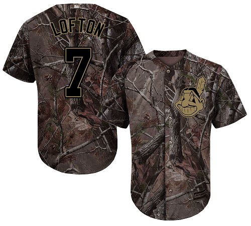 Indians #7 Kenny Lofton Camo Realtree Collection Cool Base Stitched Baseball Jersey Indians #7 Kenny Lofton Camo Realtree Collection Cool Base Stitched Baseball Jersey