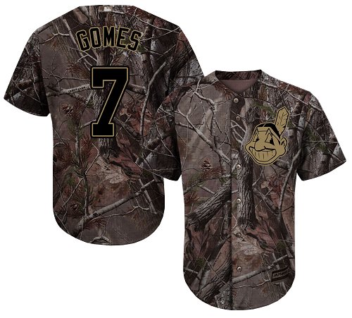 Indians #7 Yan Gomes Camo Realtree Collection Cool Base Stitched Youth Baseball Jersey Indians #7 Yan Gomes Camo Realtree Collection Cool Base Stitched Youth Baseball Jersey