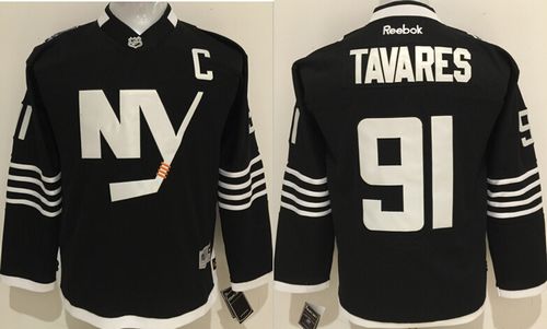 Islanders #91 John Tavares Black Alternate Stitched Youth NHL Jersey Islanders #91 John Tavares Black Alternate Stitched Youth NHL Jersey
