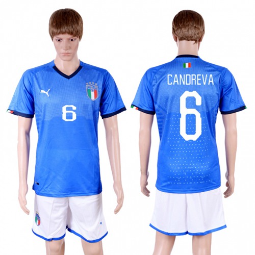 Italy #6 Candreva Home Soccer Country Jersey Italy #6 Candreva Home Soccer Country Jersey