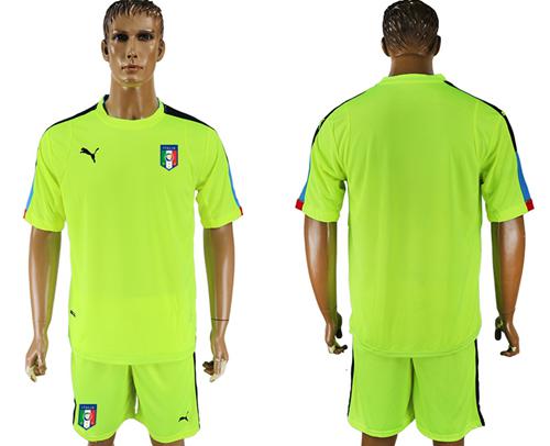 Italy Blank Shiny Green Goalkeeper Soccer Country Jersey Italy Blank Shiny Green Goalkeeper Soccer Country Jersey