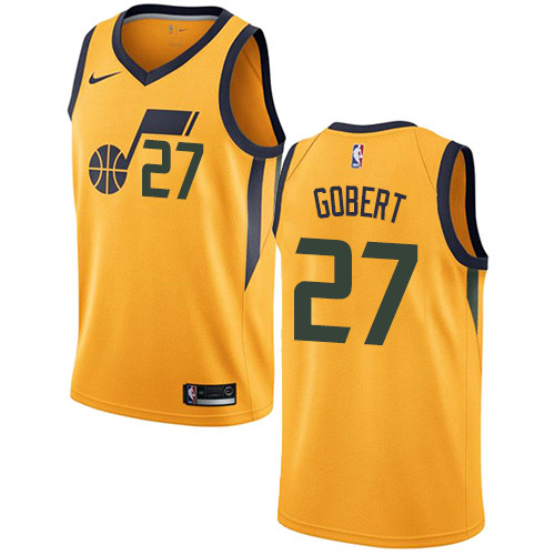 Jazz #27 Rudy Gobert Yellow Youth Basketball Swingman Statement Edition Jersey