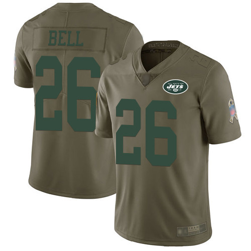 Jets #26 Le'Veon Bell Olive Women's Stitched Football Limited 2017 Salute to Service Jersey Jets #26 Le'Veon Bell Olive Women's Stitched Football Limited 2017 Salute to Service Jersey