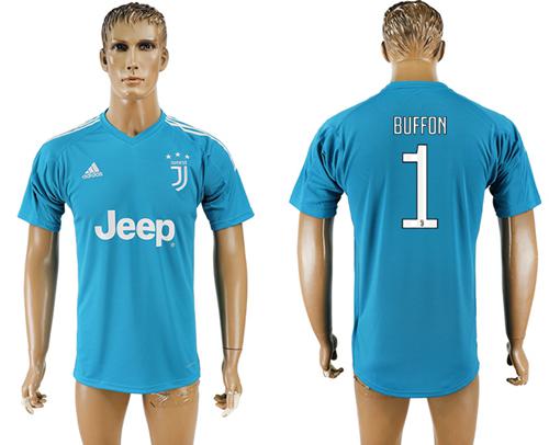 Juventus #1 Buffon Light Blue Soccer Club Jersey Juventus #1 Buffon Light Blue Soccer Club Jersey