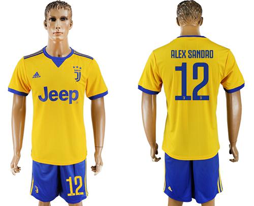 Juventus #12 Alex Sandro Away Soccer Club Jersey Juventus #12 Alex Sandro Away Soccer Club Jersey