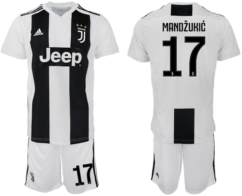 Juventus #17 Mandzukic Home Soccer Club Jersey