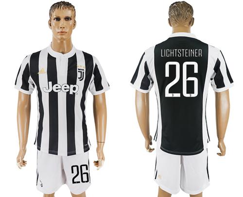 Juventus #26 Lichtsteiner Home Soccer Club Jersey Juventus #26 Lichtsteiner Home Soccer Club Jersey
