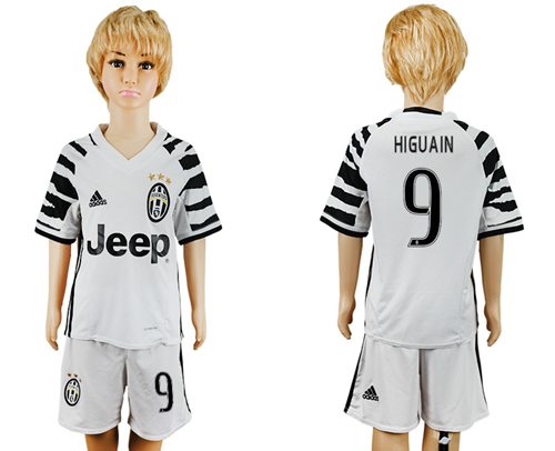 Juventus #9 Higuain Sec Away Kid Soccer Club Jersey Juventus #9 Higuain Sec Away Kid Soccer Club Jersey