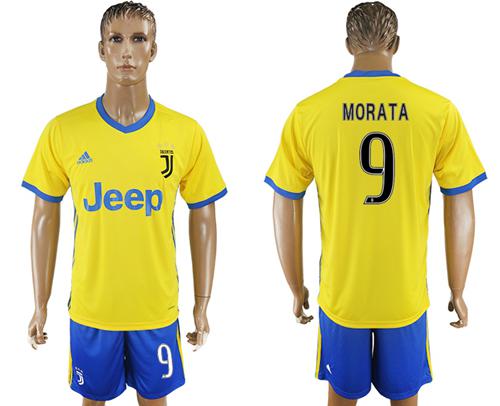 Juventus #9 Morata Away Soccer Club Jersey Juventus #9 Morata Away Soccer Club Jersey