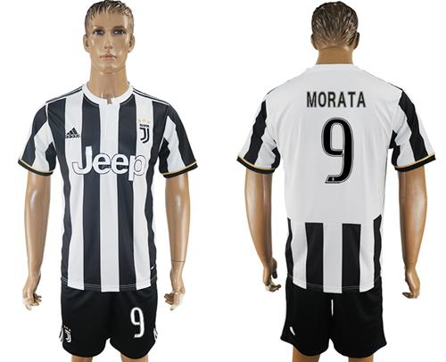 Juventus #9 Morata Home Soccer Club Jersey Juventus #9 Morata Home Soccer Club Jersey