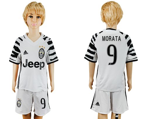 Juventus #9 Morata Sec Away Kid Soccer Club Jersey Juventus #9 Morata Sec Away Kid Soccer Club Jersey