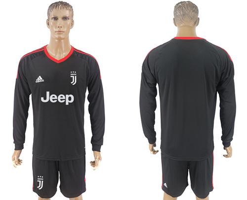 Juventus Blank Black Goalkeeper Long Sleeves Soccer Club Jersey Juventus Blank Black Goalkeeper Long Sleeves Soccer Club Jersey