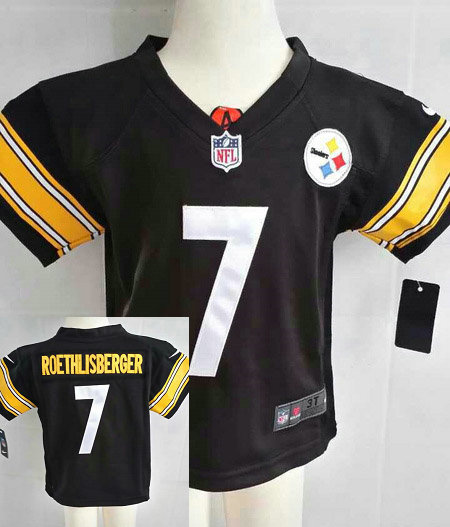 Kids Ben Roethlisber Pittsburgh Steelers #7 Black Nike Jersey Kids Ben Roethlisber Pittsburgh Steelers #7 Black Nike Jersey