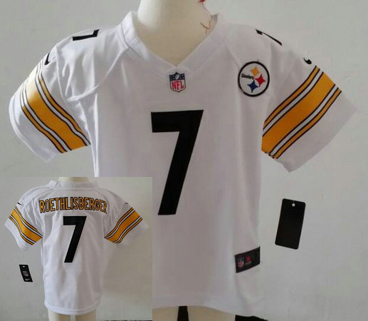 Kids Ben Roethlisber Pittsburgh Steelers #7 White Game Nike Jersey Kids Ben Roethlisber Pittsburgh Steelers #7 White Game Nike Jersey