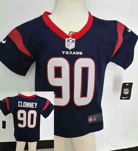 Kids Jadeveon Clowney Houston Texans #90 Blue Nike Jersey