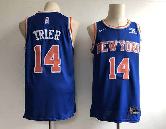 Knicks 14 Allonzo Trier Blue Nike Swingman Jersey Knicks 14 Allonzo Trier Blue Nike Swingman Jersey
