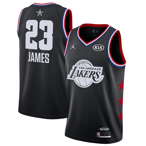 Lakers #23 LeBron James Black Women's Basketball Jordan Swingman 2019 All-Star Game Jersey Lakers #23 LeBron James Black Women's Basketball Jordan Swingman 2019 All-Star Game Jersey