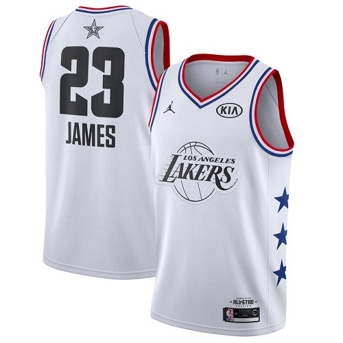 Lakers #23 LeBron James White Women's Basketball Jordan Swingman 2019 All-Star Game Jersey Lakers #23 LeBron James White Women's Basketball Jordan Swingman 2019 All-Star Game Jersey