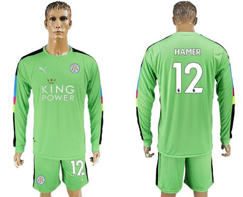 Leicester City #12 Hamer Green Goalkeeper Long Sleeves Soccer Club Jersey Leicester City #12 Hamer Green Goalkeeper Long Sleeves Soccer Club Jersey