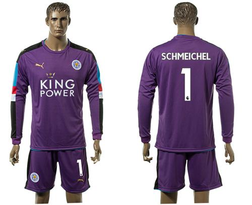 Leicester City #12 Hamer Purple Goalkeeper Long Sleeves Soccer Club Jersey Leicester City #12 Hamer Purple Goalkeeper Long Sleeves Soccer Club Jersey