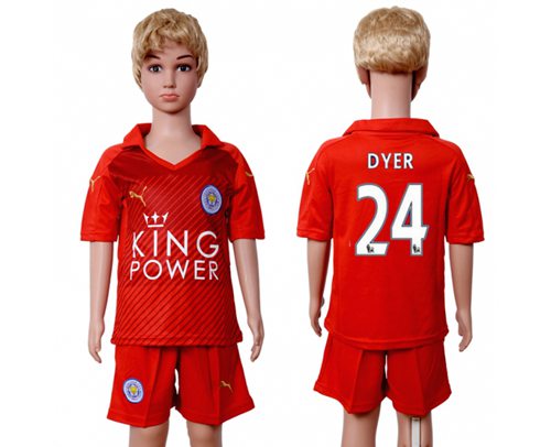 Leicester City #24 Dyer Away Kid Soccer Club Jersey Leicester City #24 Dyer Away Kid Soccer Club Jersey