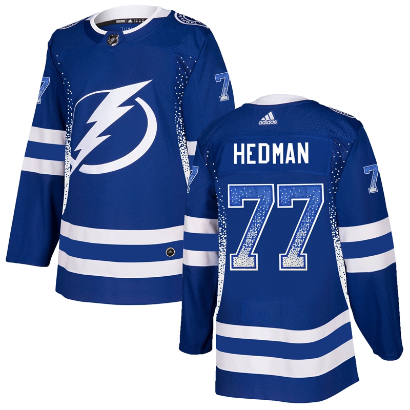 Lightning 77 Victor Hedman Blue Drift Fashion Adidas Jersey Lightning 77 Victor Hedman Blue Drift Fashion Adidas Jersey