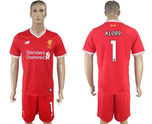 Liverpool #1 Klopp Red Home Soccer Club Jersey Liverpool #1 Klopp Red Home Soccer Club Jersey