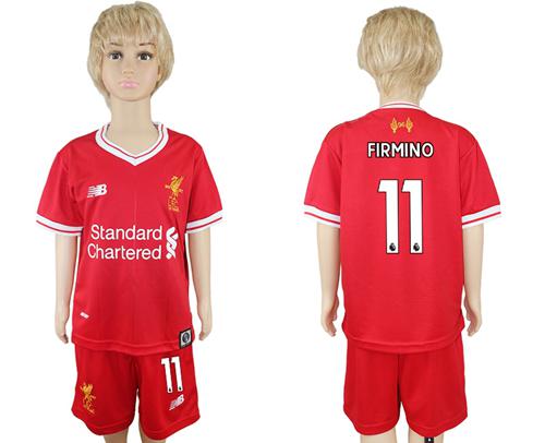 Liverpool #11 Firmino Red Home Kid Soccer Club Jersey Liverpool #11 Firmino Red Home Kid Soccer Club Jersey