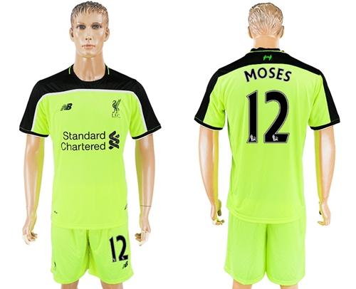Liverpool #12 Moses Sec Away Soccer Club Jersey Liverpool #12 Moses Sec Away Soccer Club Jersey