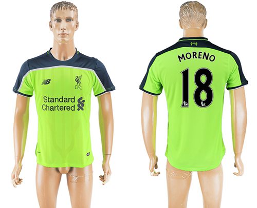 Liverpool #18 Moreno Sec Away Soccer Club Jersey Liverpool #18 Moreno Sec Away Soccer Club Jersey