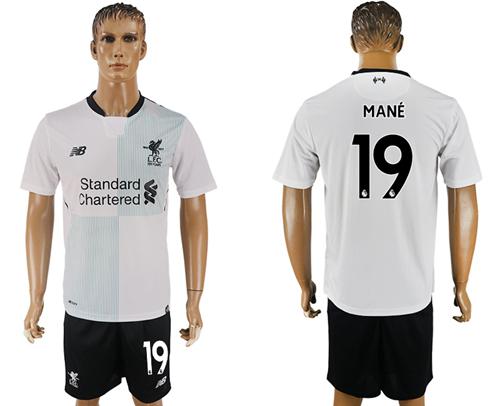 Liverpool #19 Mane Away Soccer Club Jersey Liverpool #19 Mane Away Soccer Club Jersey