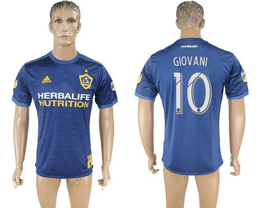 Los Angeles Galaxy #10 Giovani Away Soccer Club Jersey Los Angeles Galaxy #10 Giovani Away Soccer Club Jersey