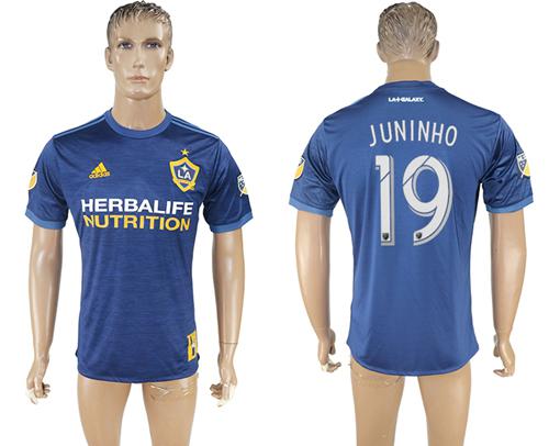 Los Angeles Galaxy #19 Juninho Away Soccer Club Jersey Los Angeles Galaxy #19 Juninho Away Soccer Club Jersey
