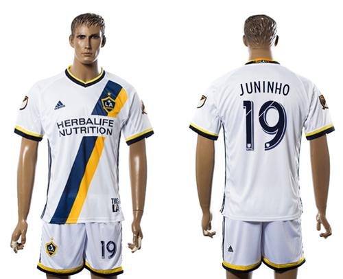 Los Angeles Galaxy #19 Juninho Home Soccer Club Jersey Los Angeles Galaxy #19 Juninho Home Soccer Club Jersey