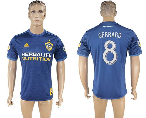 Los Angeles Galaxy #8 Gerrard Away Soccer Club Jersey Los Angeles Galaxy #8 Gerrard Away Soccer Club Jersey
