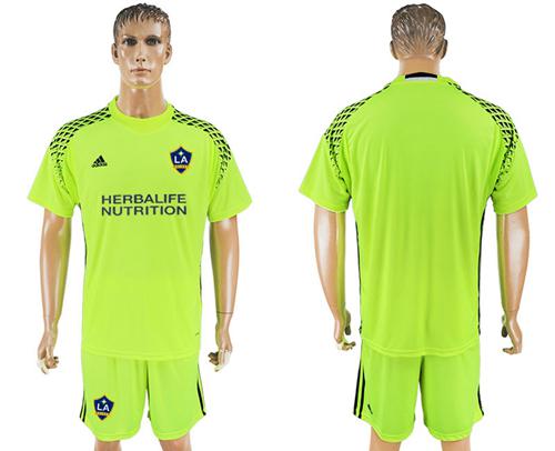 Los Angeles Galaxy Blank Shiny Green Goalkeeper Soccer Club Jersey Los Angeles Galaxy Blank Shiny Green Goalkeeper Soccer Club Jersey